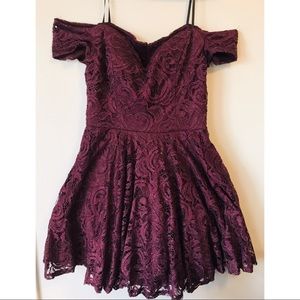 Off the shoulder dress!